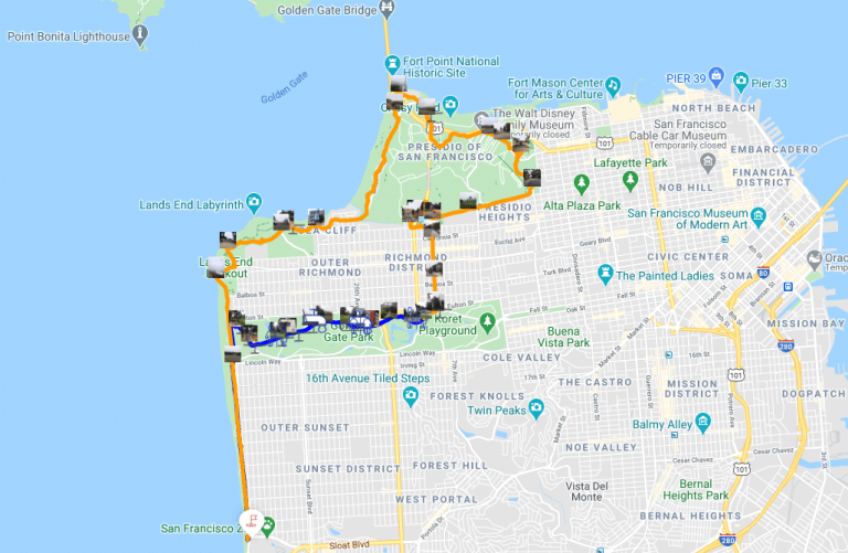 San Francisco Bike Ride, West and North