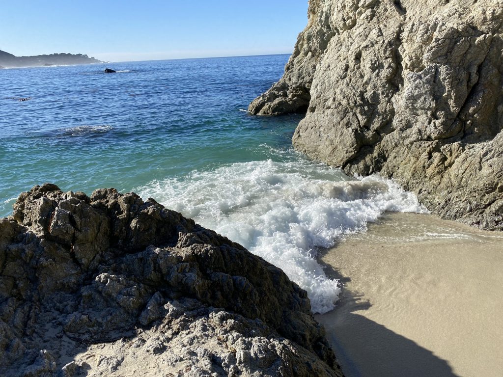 Point lobos crystal water and beach