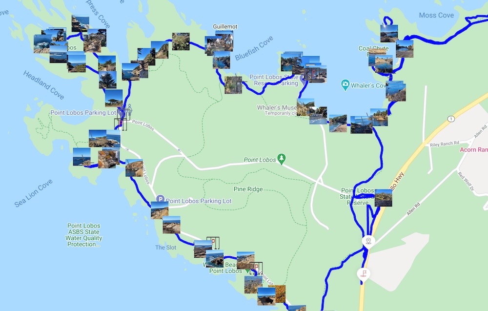 Point lobos loop trail Map