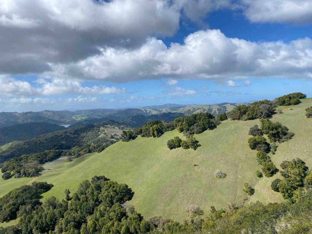 Hiking in California: beautiful view of Mt Diablo from Olompali State Park