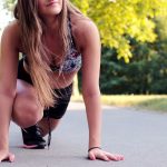 Girl practicing a Tabata workout for beginners