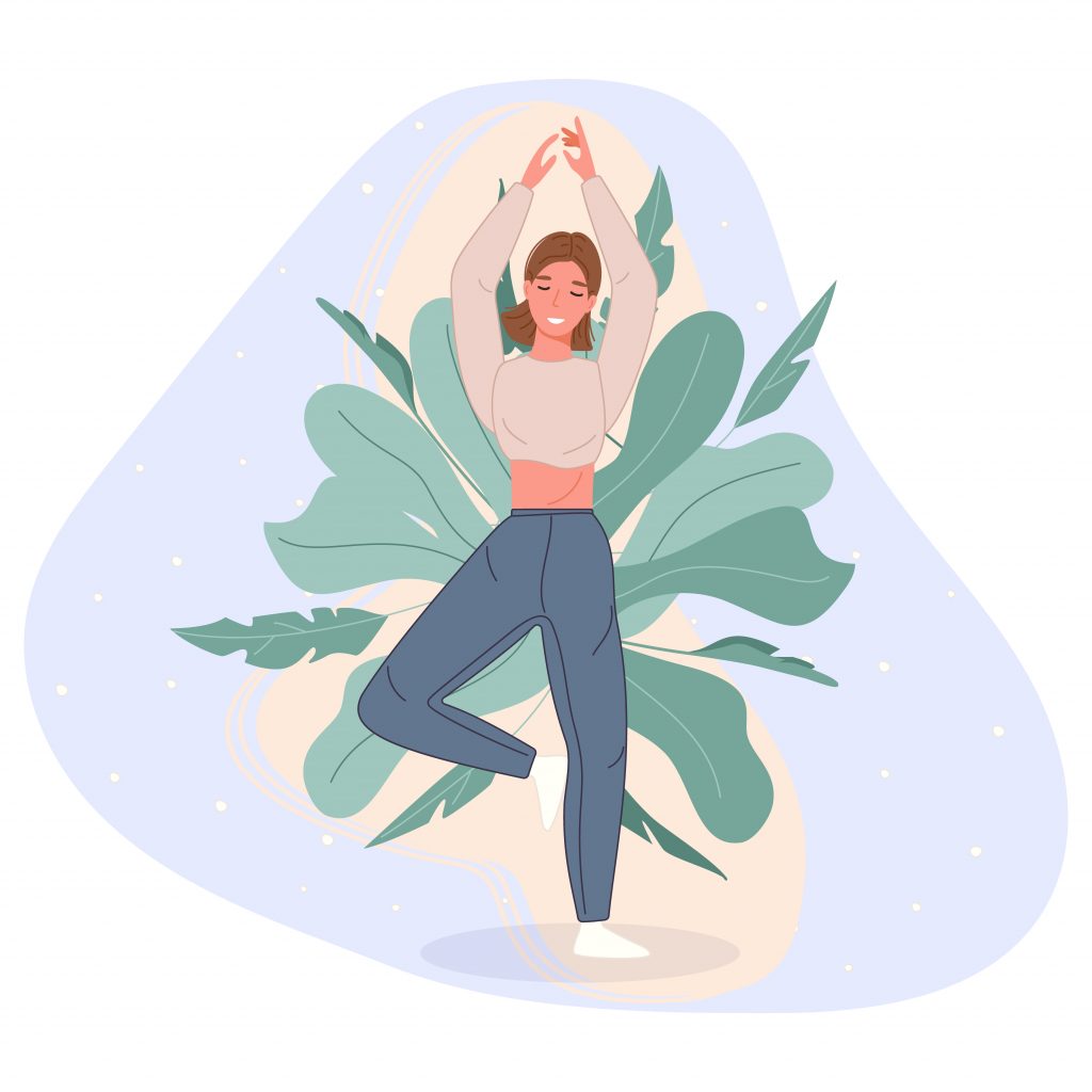 Origin of yoga: happy women experiencing yoga benefits