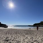Capitola & Santa Cruz beaches: blue see and white sand