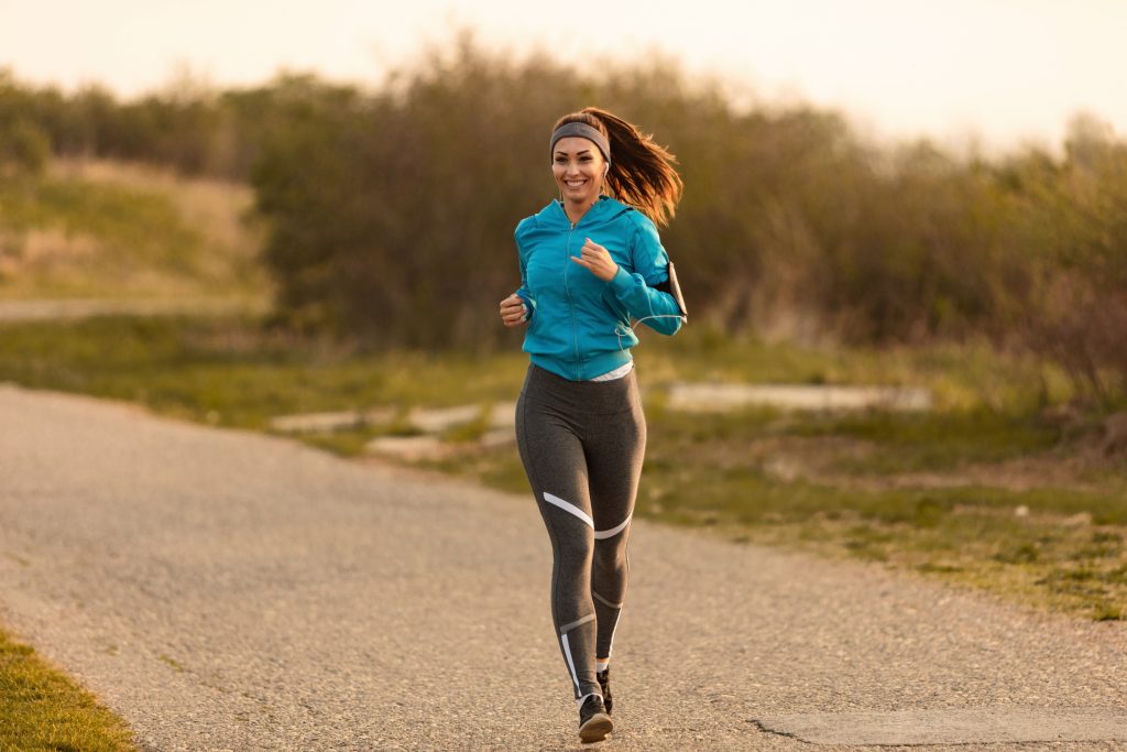 Woman running on morning outdoor