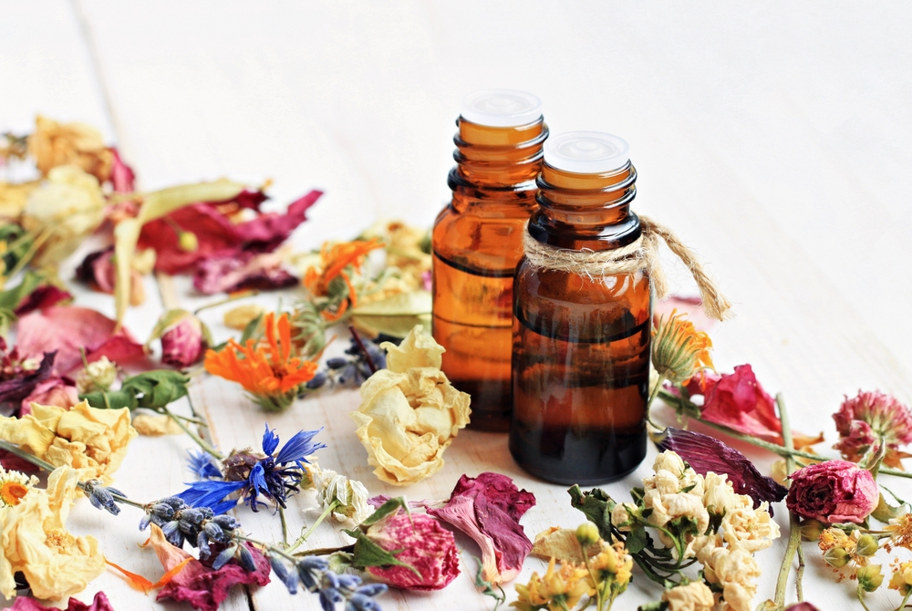 Dried medicinal herbs and plants, natural allies to detox the skin