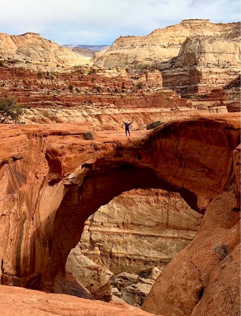 Utah national parks: Cassidy Arch Trail, on top of the arch