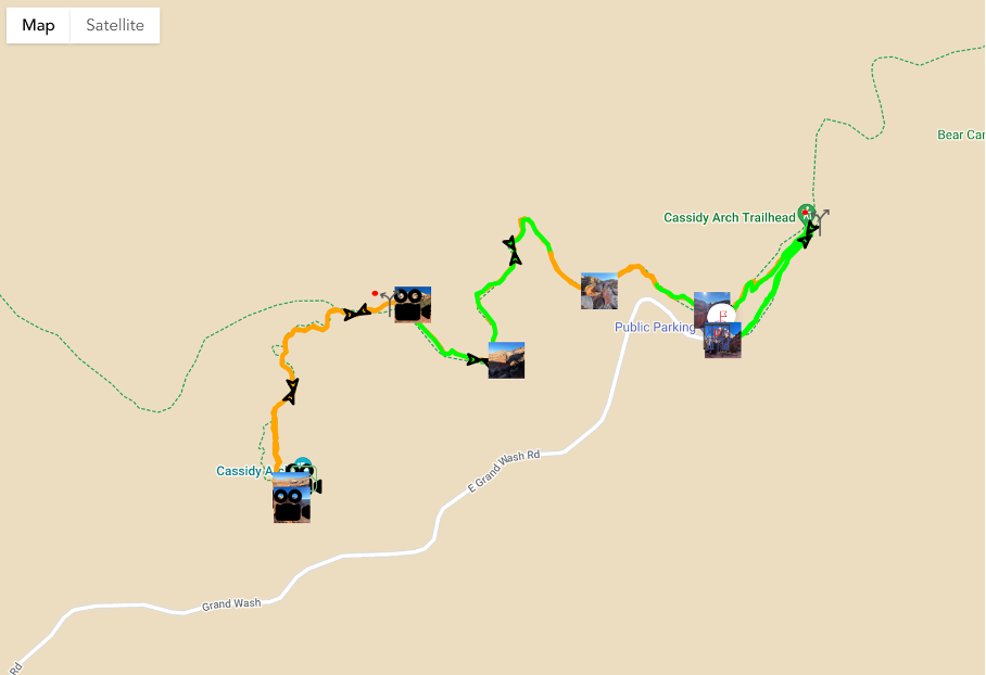 Cassidy Arch trail map