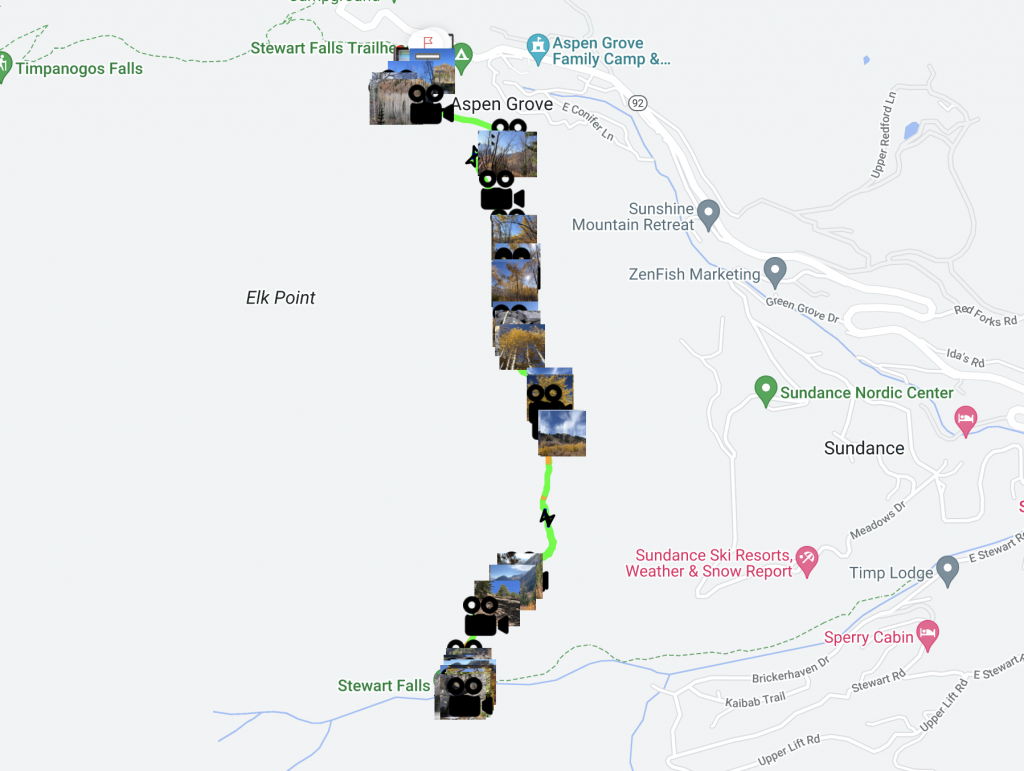 Stewart falls trailhead map