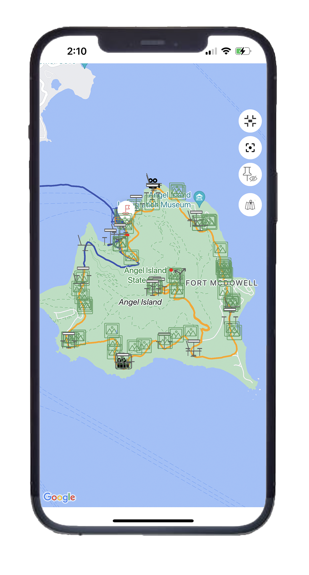 Adventure Map      View the map along with all the information pertaining to the trail and significant areas.