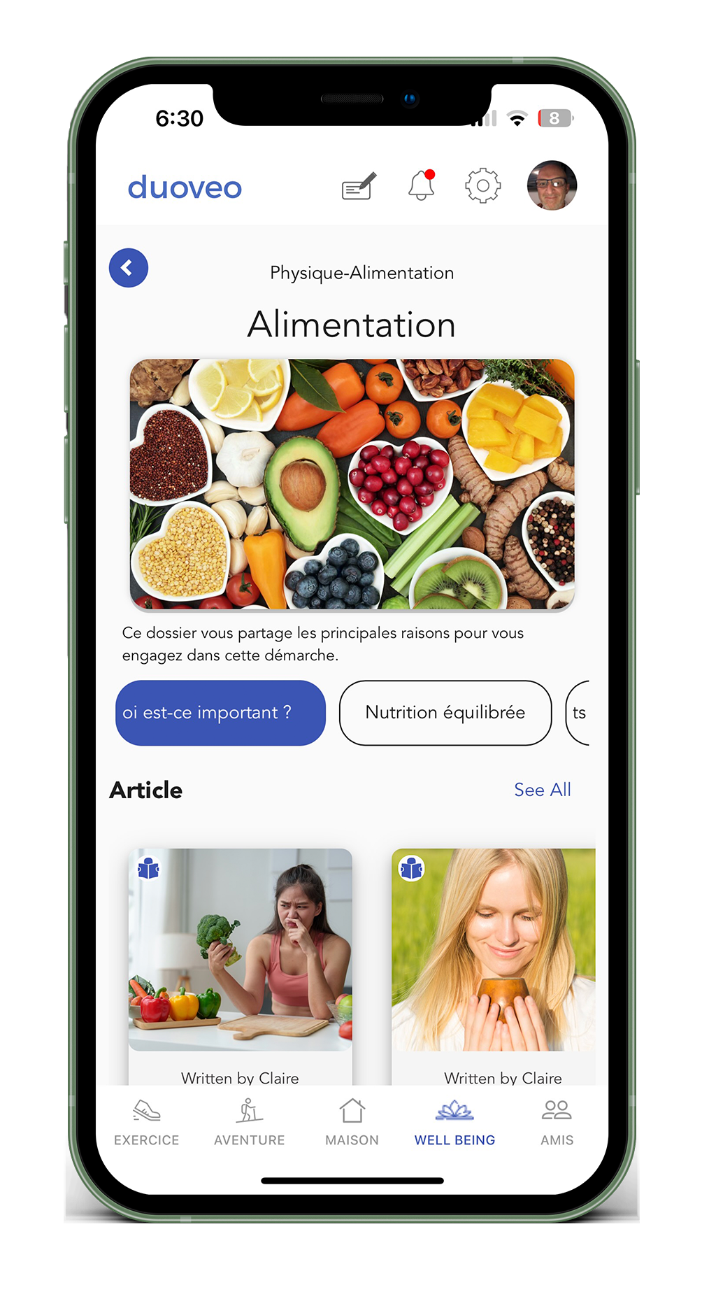 Alimentation     Another type of wellbeing contents