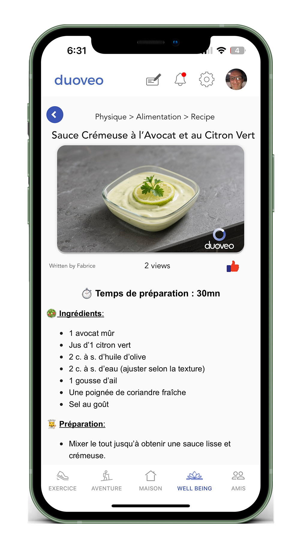 Alimentation    a recipe where you find all information to do it.